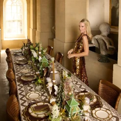 Gold Petal Bamboo Dinner Plates (Set of 4)
