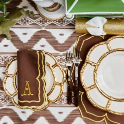 Gold Petal Bamboo Dinner & Starter Plates (Set of 8)