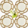Gold Petal Bamboo Starter Plates (Set of 4)