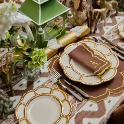 Gold Petal Bamboo Starter Plates (Set of 4)