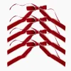 Gold Trimmed Red Velvet Bows (Set of 4) - 20cm