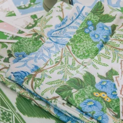 Green & Blue Lady Isabella's Garden Fabric