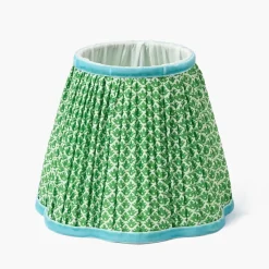 Green & Blue Lotus Lampshade (18cm)