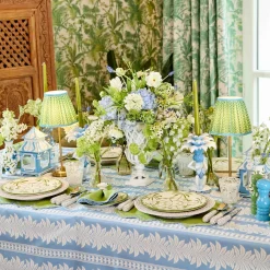 Green & Blue Lotus Lampshade (18cm)