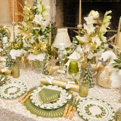 Green & Gold Laurel Placemats (Set of 4)