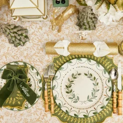 Green & Gold Laurel Placemats (Set of 4)