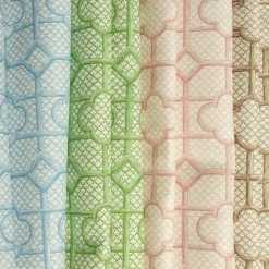 Green Bamboo Trellis Fabric