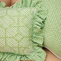 Green Bamboo Trellis Fabric