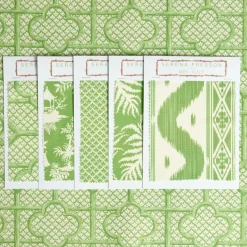 Green Bamboo Trellis Fabric