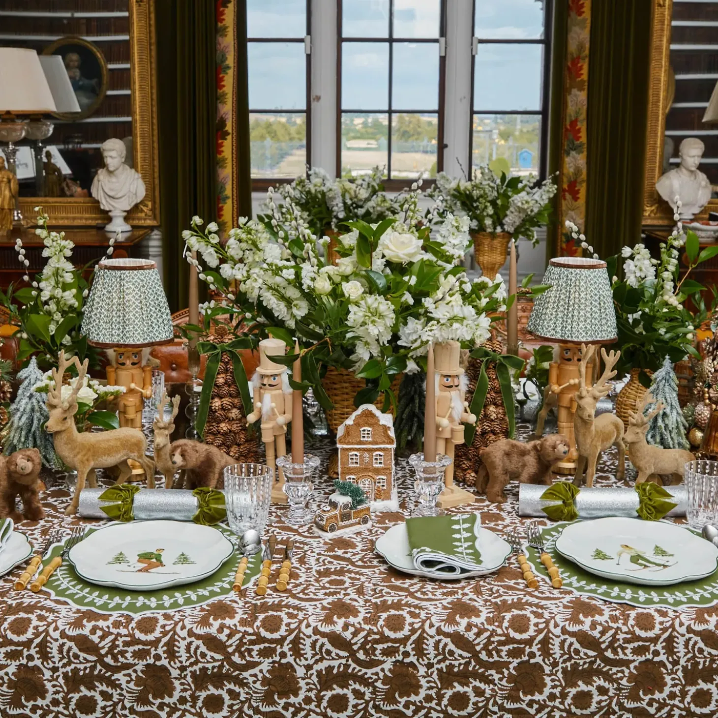 Green Bow Laurel Napkins (Set of 4)