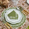 Green Bow Laurel Placemats & Napkins (Set of 4)