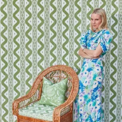 Green Chelsea Square Fabric