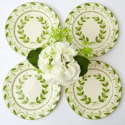 Green Garland Dinner Plates (Set of 4)