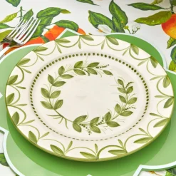 Green Garland Dinner Plates (Set of 4)