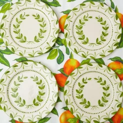 Green Garland Dinner Plates (Set of 4)