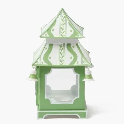 Green Ikat Pagoda Lantern