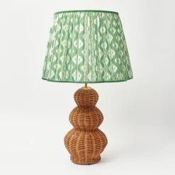 Green Ikat Scalloped Lampshade (40cm)