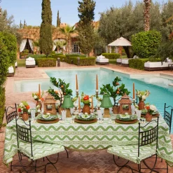 Green Ikat Tablecloth