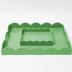 Green Lacquer Tray Set