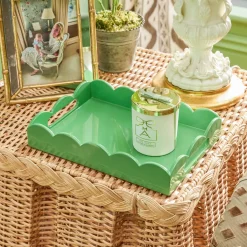 Green Lacquer Tray Set