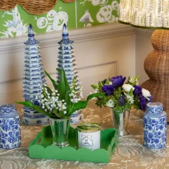 Green Lacquer Tray Set
