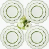 Green Laurel Dinner & Starter Plates (Set of 8)