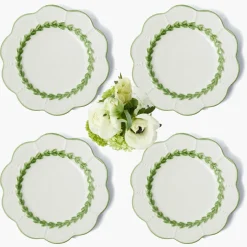 Green Laurel Starter Plates (Set of 4)
