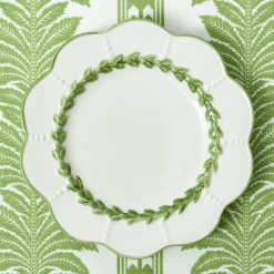 Green Laurel Starter Plates (Set of 4)
