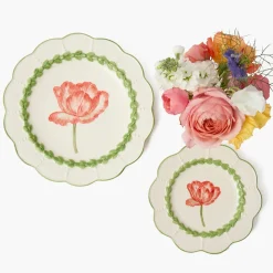 Green Laurel Tulip Dinner Plate
