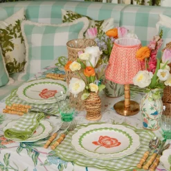 Green Laurel Tulip Dinner Plates (Set of 4)