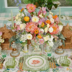 Green Laurel Tulip Starter Plates (Set of 4)