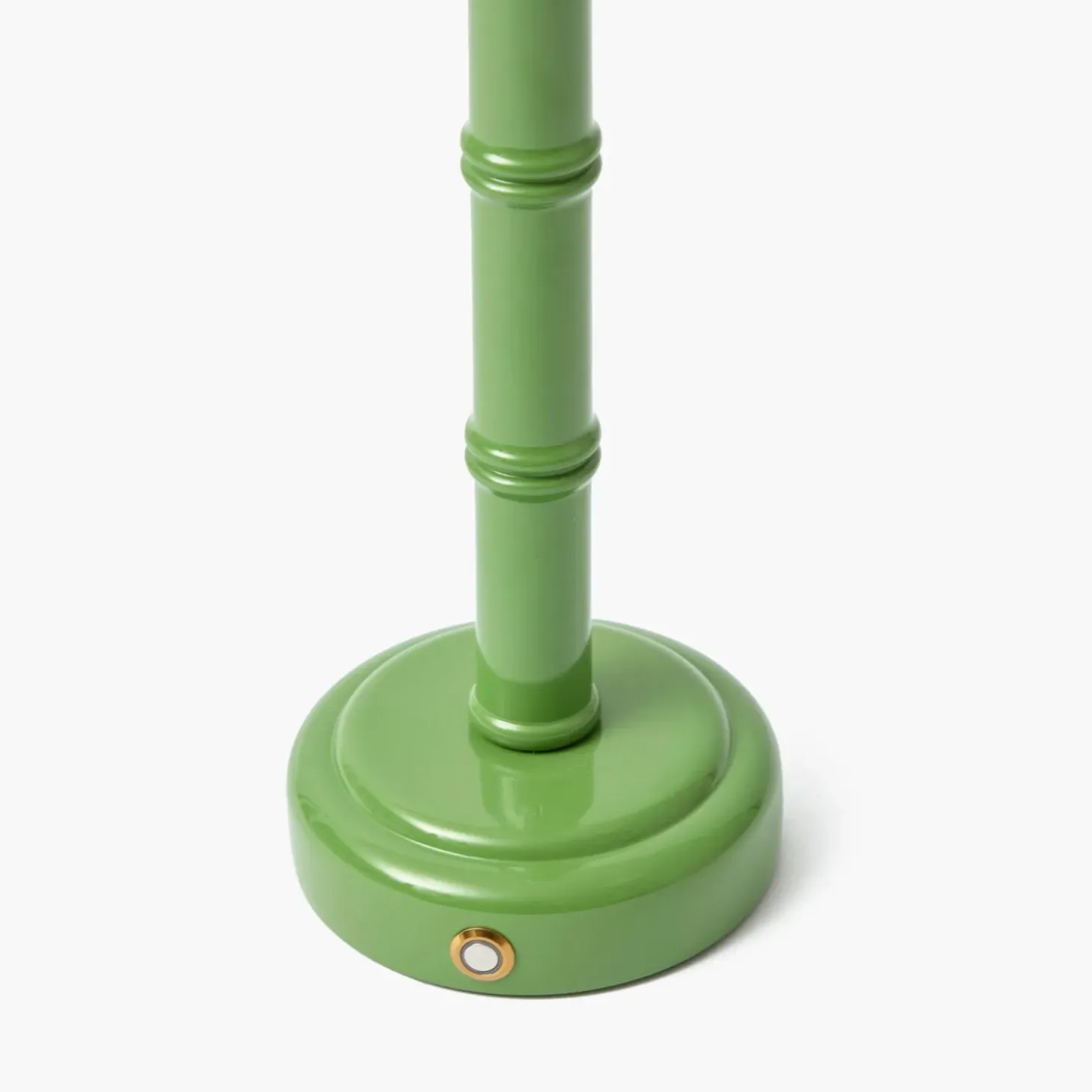 Green Leonora Lacquer Rechargeable Lamp with Olive Lotus Shade (18cm)