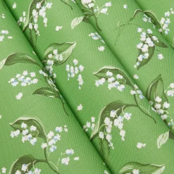 Green Lily of the Valley Fabric