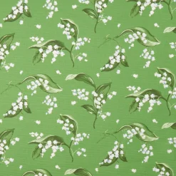Green Lily of the Valley Fabric