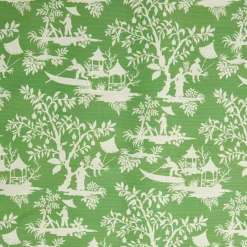 Green Pagoda Garden Fabric