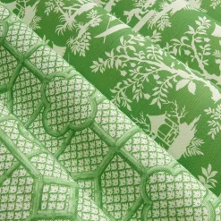 Green Pagoda Garden Fabric
