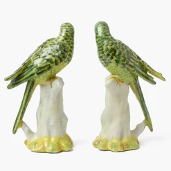 Green Porcelain Parrot (Pair)