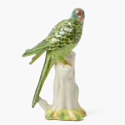 Green Porcelain Parrot (Pair)