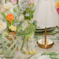 Green Porcelain Parrot (Pair)