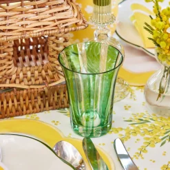 Green Positano Glasses (Set of 4)