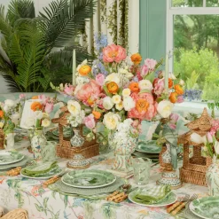 Green Scalloped Rattan Charger Plates (Set of 4)