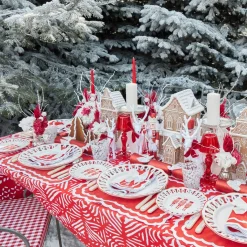 Gretel Applique Red Tablecloth