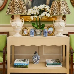 Gwendolyn Grasscloth Console Table