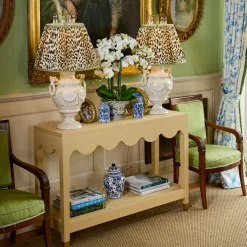 Gwendolyn Grasscloth Console Table