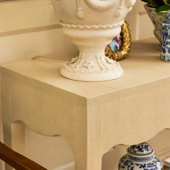 Gwendolyn Grasscloth Console Table