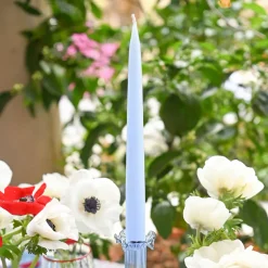 Handmade Ice Blue Candles (Set of 8)