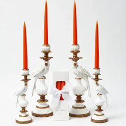 Handmade Orange Candles (Set of 8)