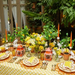 Handmade Orange Candles (Set of 8)