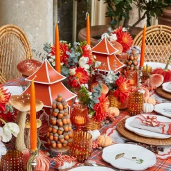 Handmade Orange Candles (Set of 8)
