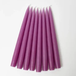 Handmade Purple Candles (Set of 8)